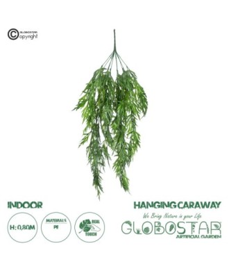 GloboStar® Artificial Garden  CARAWAY HANGING BRANCH 20617 Τεχνητό Κρεμαστό Διακοσμητικό Κρεμαστό κλαδί Κυμινο  Y80cm Σετ 2 τεμαχίων